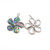Abalone, Flower, One Pendant with Crystal, 42mm