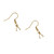 Ear Wires, Pinch Style, 20mm, 23 gauge, Gold Plated Stainless Steel, 10 PCS