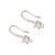 Ear Wires, 19mm, 20 gauge, Silver Plated over Copper with Crystal, 1 pair