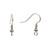 Ear Wires, 19mm, 23 gauge, Silver Plated over Copper, 100 PCS