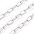 Stainless Steel Chain, 12x6mm, Paperclip, 3.3 ft.