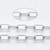 Stainless Steel Chain, 10x5mm, Flat Paperclip, 3.3 ft.