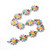 Stainless Steel Chain, 10mm, Flower w/ Enamel, Multicolor, 3.3 ft.