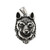 Wolf Pendant, Stainless Steel, 40x27mm