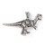 Dinosaur Pendant, Stainless Steel, 28x62x10mm