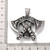 War Helmet & Axes Pendant, Stainless Steel, 39x48mm