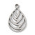 Stainless Steel, Cutout, Teardrop, 18x11mm, 2 PCS