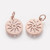 Stainless Steel, Cutout, Sun Charm, Rose Gold, 14x12mm, 5 PCS