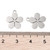 Stainless Steel, Cutout, Flower, 15x13mm, 5 PCS