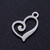 Stainless Steel, Cutout, Heart, 13x10mm, 5 PCS
