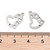Stainless Steel, Cutout, Heart, 12X15mm, 5 PCS