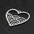 Stainless Steel, Cutout, Heart, 22mm, 2 PCS