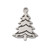 Stainless Steel, Cutout, Christmas Tree, 17x12mm, 4 PCS