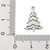 Stainless Steel, Cutout, Christmas Tree, 17x12mm, 4 PCS