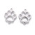 Stainless Steel, Cutout, Animal Paw, 20x16mm, 5 PCS