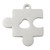 Stainless Steel, Cutout, Puzzle Piece, 25x23mm, 2 PCS