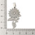 Stainless Steel Pendant, Cutout, Sunflower, 36x22mm