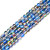 Glowing Glass, Blue Rainbow, One 8mm Strand