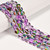 Glowing Glass, Purple Rainbow, One 8mm Strand