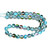 Glowing Glass, Aqua Rainbow, One 8mm Strand