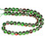 Glowing Glass, Green & Red, One 8mm Strand