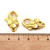 Lobster Claw Clasp, Flower, 25x15mm, Antique Gold Plated Brass, 3 PCS
