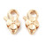 Lobster Claw Clasp, Flower, 25x15mm, Shiny Gold Plated Brass, 3 PCS