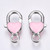 Lobster Claw Clasp, Heart, 27x14mm, Alloy & Enamel, Pink, 5 PCS