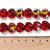 Electroplate Glass, Faceted, Hearts, 15x13mm, Half Plated, Red, One 24" Strand