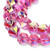 Electroplate Glass, Faceted, Hearts, 15x13mm, Half Plated, Hot Pink, One 24" Strand