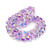Electroplate Glass, Faceted, Hearts, 15x13mm, Half Plated, Purple, One 24" Strand
