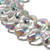 Electroplate Glass, Hearts, 12x15x8mm, Clear AB, One 24" Strand