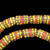 African Glass, Krobo, Brown, Yellow & Red, 17x12mm