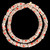 African Glass, Krobo, Brown & White, Red Dots, 28x11mm, 24in Strand