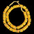 African Glass, Krobo, Yellow & Multicolor, 18x16mm, 24in Strand