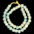African Glass, Recycled, Clear & Blue, 15mm, 20in Strand