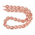 Strawberry Quartz, Natural, Faceted Flat Square, One 10mm Strand