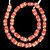 Indonesian Java Glass, Chevron, Red, 16x8mm, 18in Strand