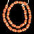 Indonesian Java Glass, Chevron, Orange, 16x8mm, 18in Strand