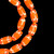 Indonesian Java Glass, Chevron, Orange, 16x8mm, 18in Strand