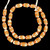 Indonesian Java Glass, Chevron, Orange-Brown, 16x8mm, 18in Strand