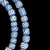 Indonesian Java Glass, Gooseberry, Blue & White, 8mm, 24in Strand