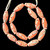 African Glass, Spiral, Pink, 27x12mm, 18in Strand