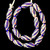 African Glass, Spiral, Dark Blue, 27x12mm, 18in Strand