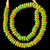 African Glass, Ghanaian, Fused Rondelle, Green, 15x5mm, 22in Strand