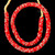African Glass, Ghanaian, Fused Rondelle, Red & White, 11x4mm, 20in Strand
