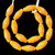 Indonesian Java Glass, Lewis & Clark, Yellow, 27x13mm, 18in Strand