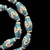 Indonesian Java Glass, Lewis & Clark, Teal, 27x13mm, 18in Strand