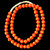 African Glass, Evil Eye, Red & Yellow, 11mm, 25in Strand