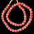 African Glass, Skunk Eye, Red, 12-14mm, 26in Strand